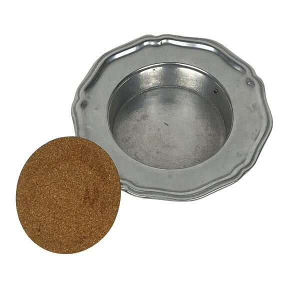 Vintage Mid-Century Wilton RWP Pewter Bowl Trinket Dish Cork Liner - Picture 4 of 8